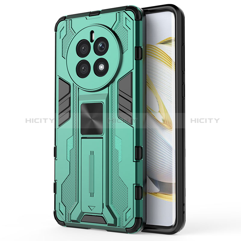 Funda Bumper Silicona y Plastico Mate Carcasa con Magnetico Soporte KC1 para Huawei Mate 50