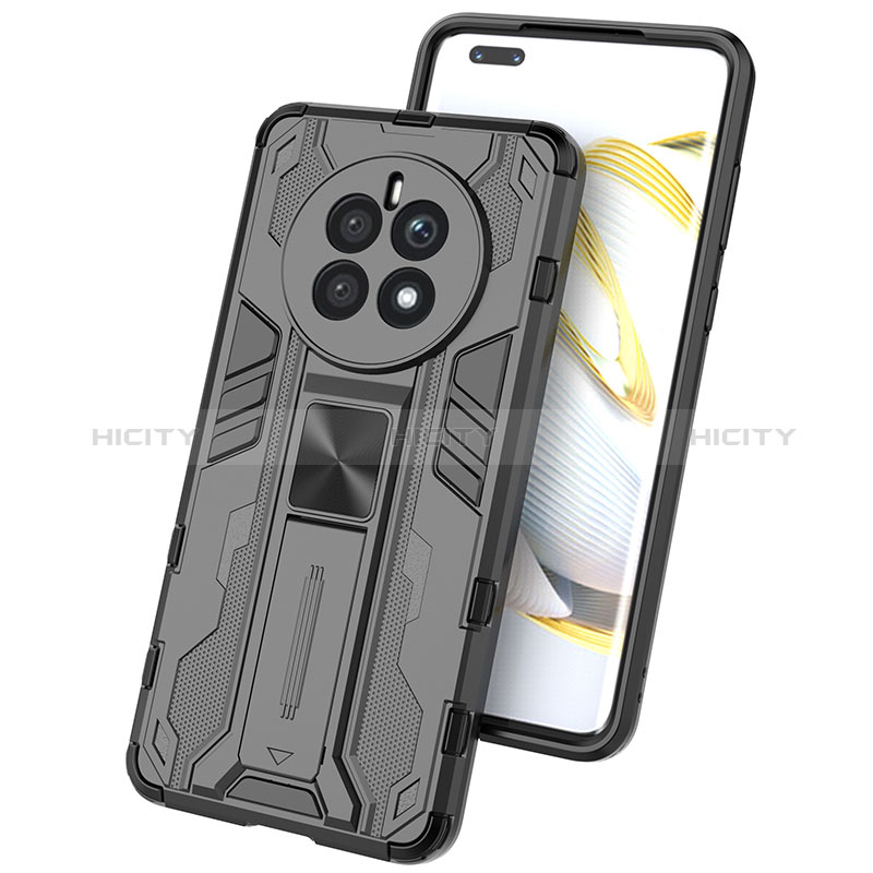 Funda Bumper Silicona y Plastico Mate Carcasa con Magnetico Soporte KC1 para Huawei Mate 50