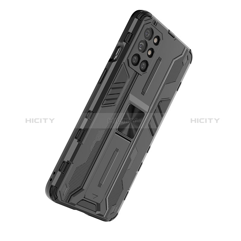 Funda Bumper Silicona y Plastico Mate Carcasa con Magnetico Soporte KC1 para OnePlus 9R 5G