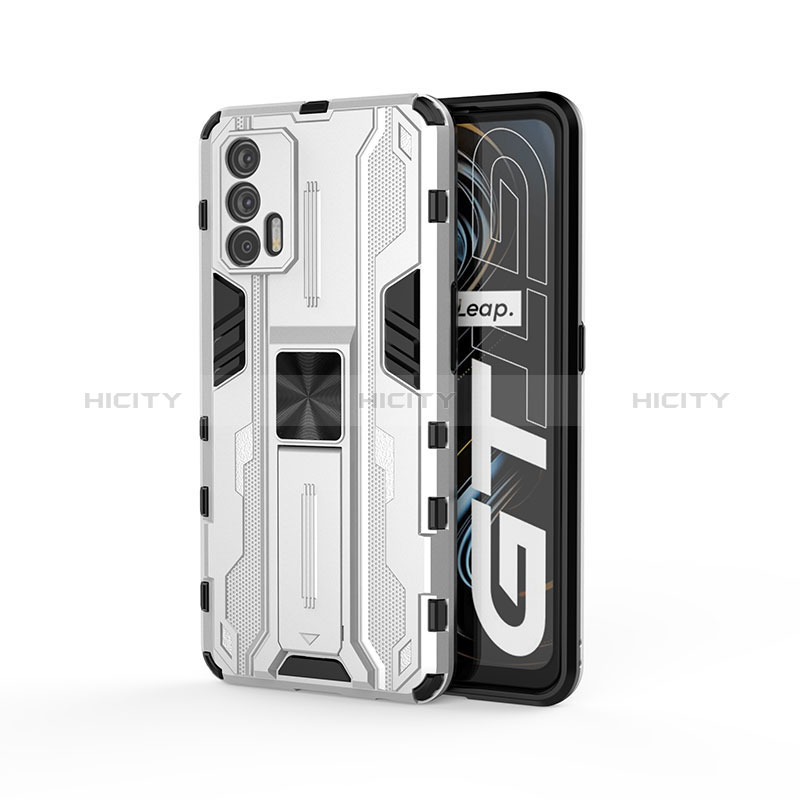 Funda Bumper Silicona y Plastico Mate Carcasa con Magnetico Soporte KC1 para Realme GT 5G