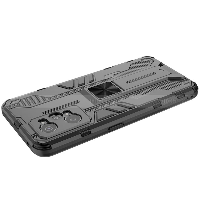 Funda Bumper Silicona y Plastico Mate Carcasa con Magnetico Soporte KC1 para Realme GT Neo 3T 5G