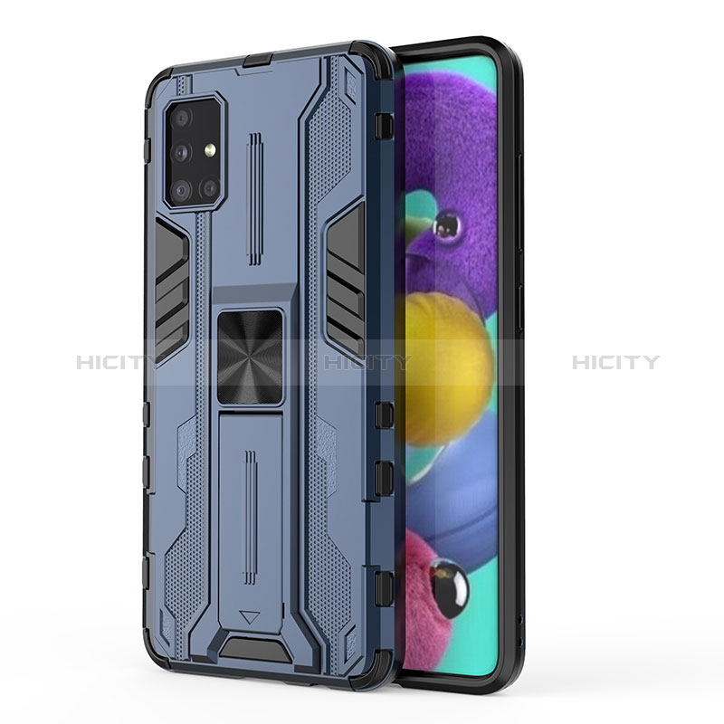 Funda Bumper Silicona y Plastico Mate Carcasa con Magnetico Soporte KC1 para Samsung Galaxy A51 5G