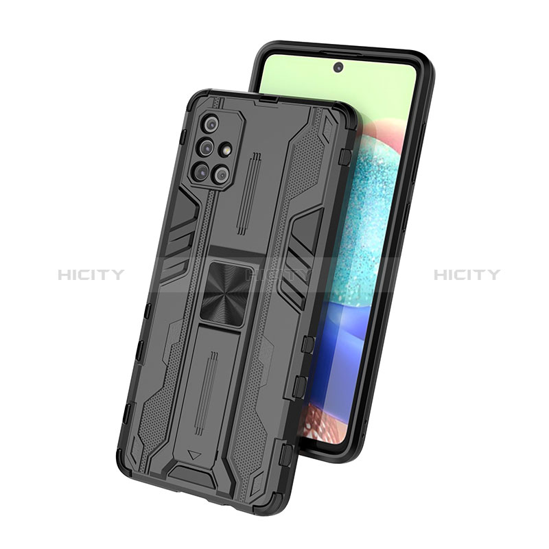 Funda Bumper Silicona y Plastico Mate Carcasa con Magnetico Soporte KC1 para Samsung Galaxy A71 5G