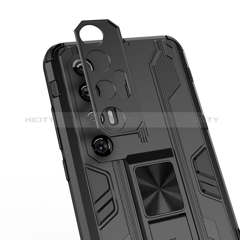 Funda Bumper Silicona y Plastico Mate Carcasa con Magnetico Soporte KC1 para Xiaomi Mi 10S 5G