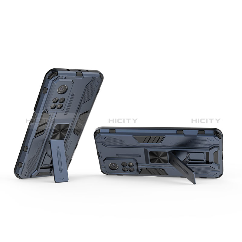 Funda Bumper Silicona y Plastico Mate Carcasa con Magnetico Soporte KC1 para Xiaomi Mi 10T Pro 5G