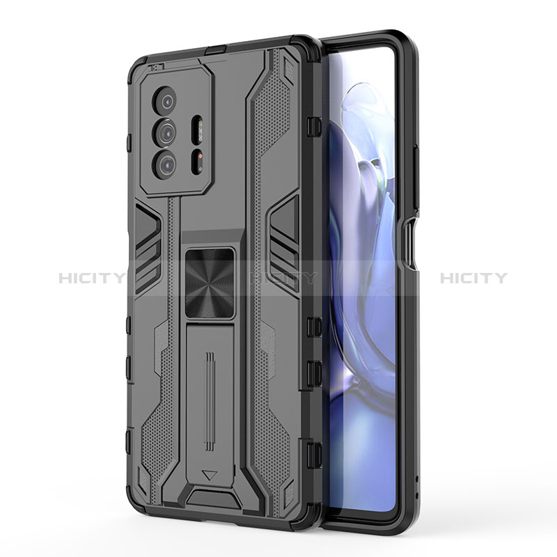 Funda Bumper Silicona y Plastico Mate Carcasa con Magnetico Soporte KC1 para Xiaomi Mi 11T 5G