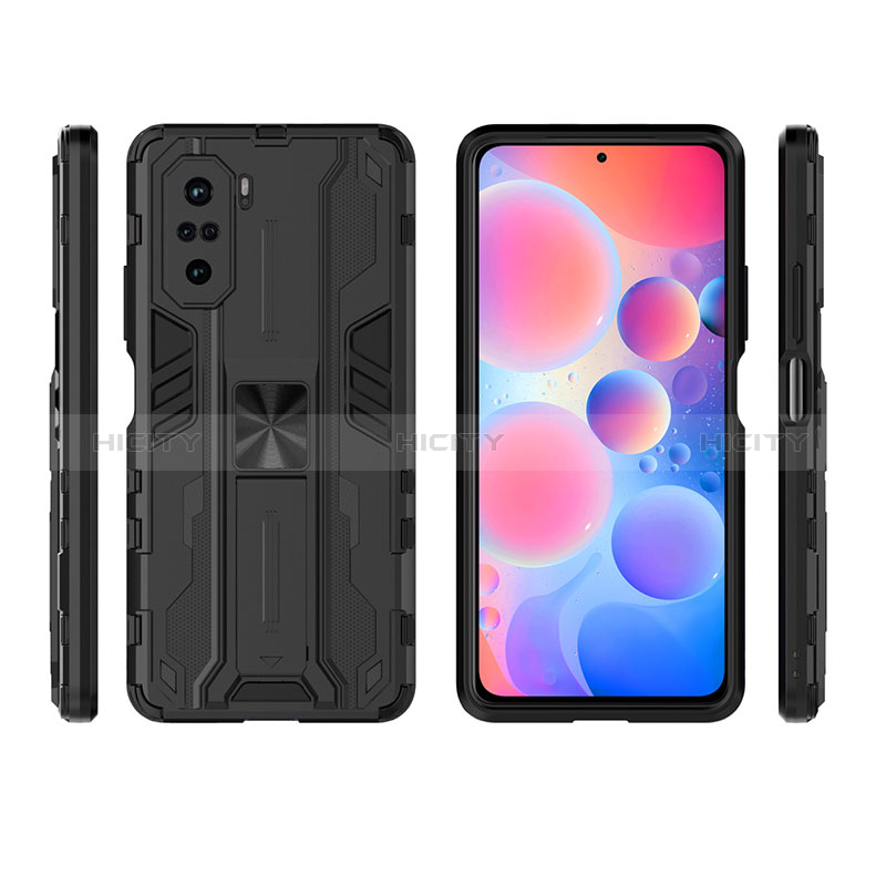 Funda Bumper Silicona y Plastico Mate Carcasa con Magnetico Soporte KC1 para Xiaomi Mi 11X 5G