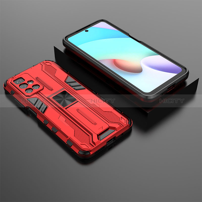 Funda Bumper Silicona y Plastico Mate Carcasa con Magnetico Soporte KC1 para Xiaomi Redmi 10 (2022)