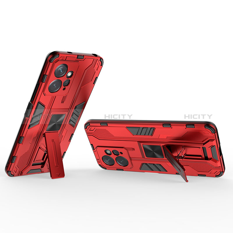 Funda Bumper Silicona y Plastico Mate Carcasa con Magnetico Soporte KC1 para Xiaomi Redmi Note 12 4G