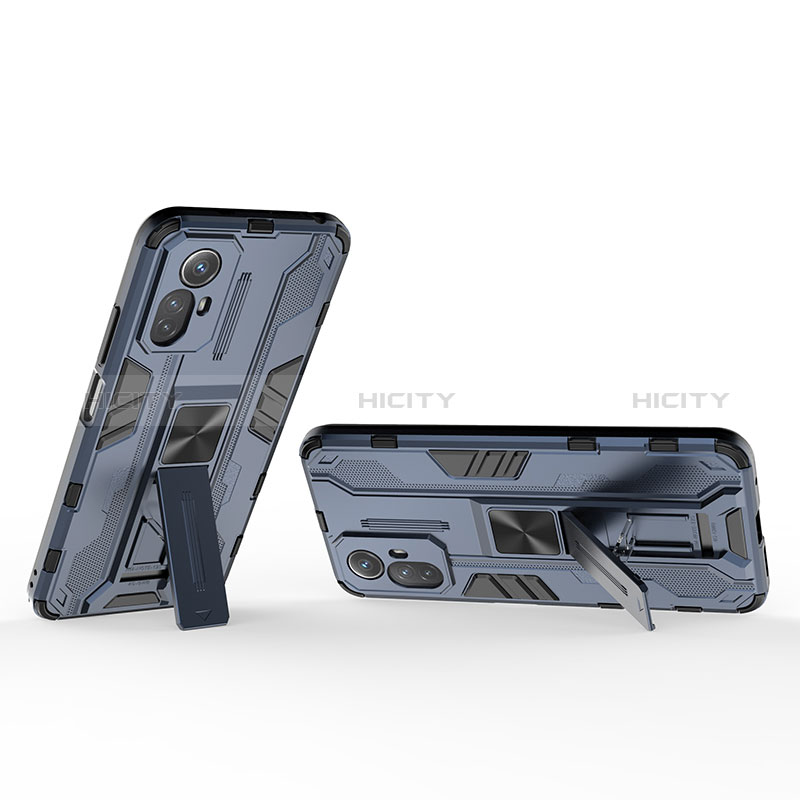 Funda Bumper Silicona y Plastico Mate Carcasa con Magnetico Soporte KC1 para Xiaomi Redmi Note 12S