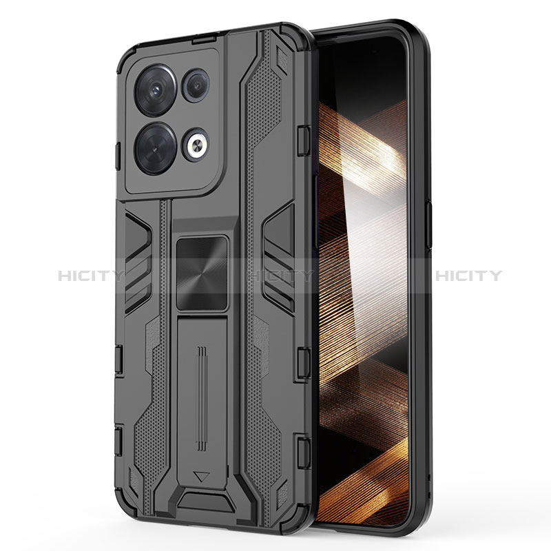 Funda Bumper Silicona y Plastico Mate Carcasa con Magnetico Soporte KC1 para Xiaomi Redmi Note 13 5G