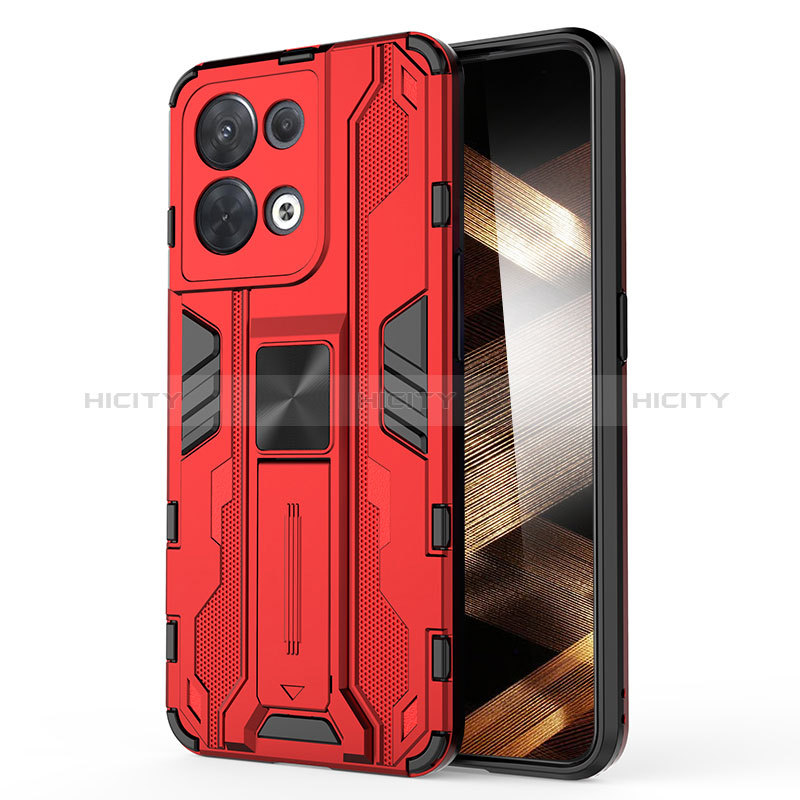 Funda Bumper Silicona y Plastico Mate Carcasa con Magnetico Soporte KC1 para Xiaomi Redmi Note 13 Pro 5G