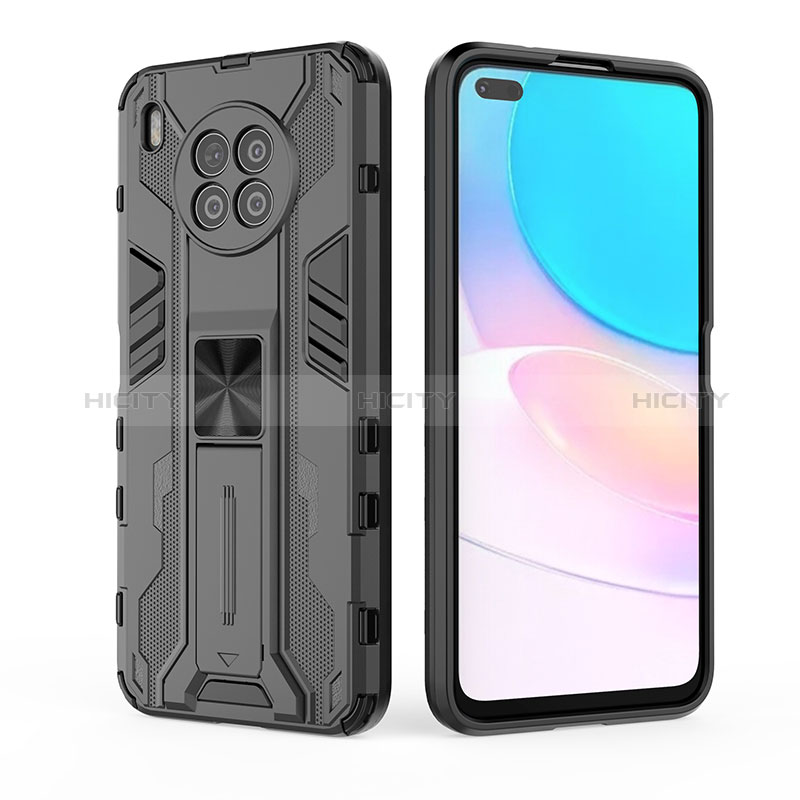 Funda Bumper Silicona y Plastico Mate Carcasa con Magnetico Soporte KC2 para Huawei Honor 50 Lite