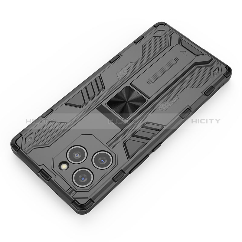 Funda Bumper Silicona y Plastico Mate Carcasa con Magnetico Soporte KC2 para Huawei Honor 60 SE 5G