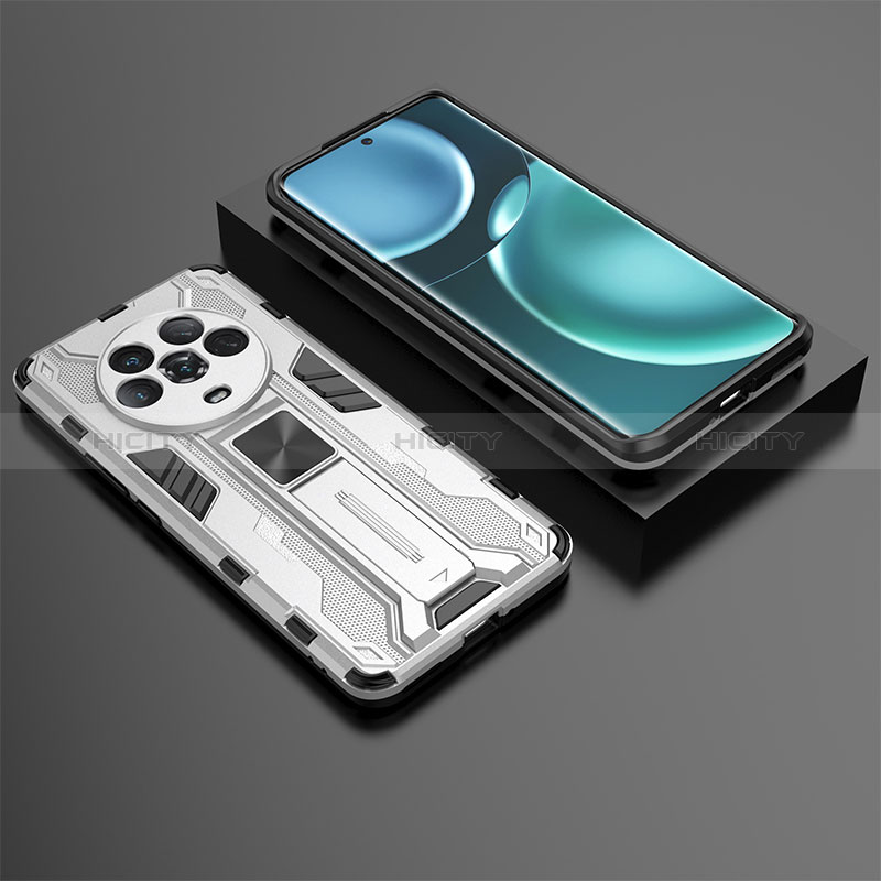 Funda Bumper Silicona y Plastico Mate Carcasa con Magnetico Soporte KC2 para Huawei Honor Magic4 5G