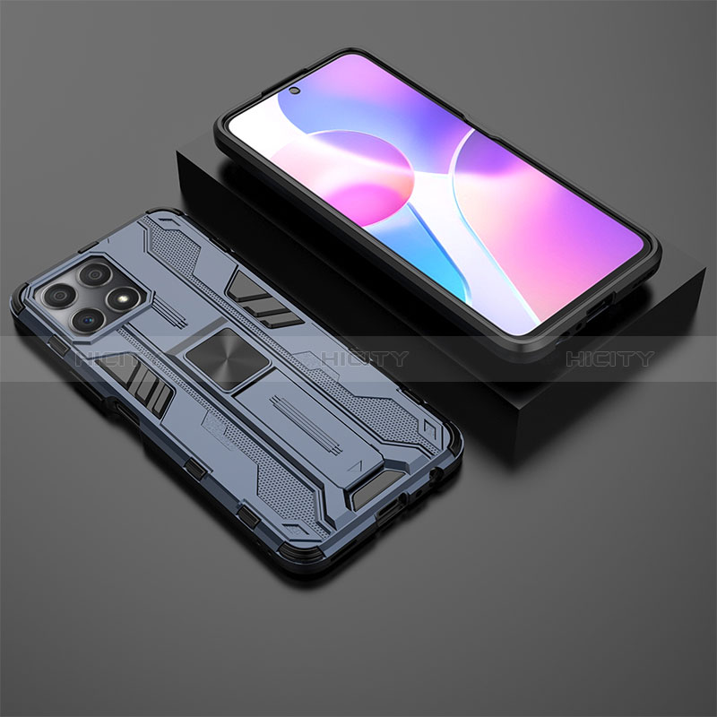 Funda Bumper Silicona y Plastico Mate Carcasa con Magnetico Soporte KC2 para Huawei Honor X30i