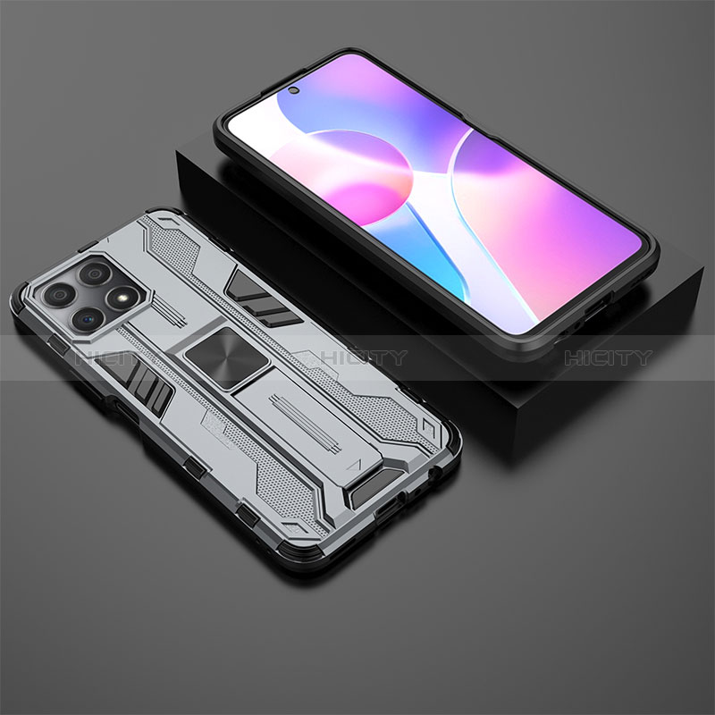 Funda Bumper Silicona y Plastico Mate Carcasa con Magnetico Soporte KC2 para Huawei Honor X30i