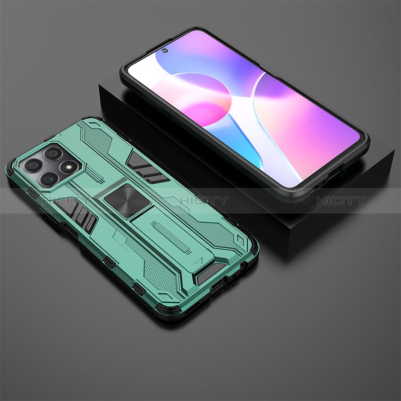 Funda Bumper Silicona y Plastico Mate Carcasa con Magnetico Soporte KC2 para Huawei Honor X30i