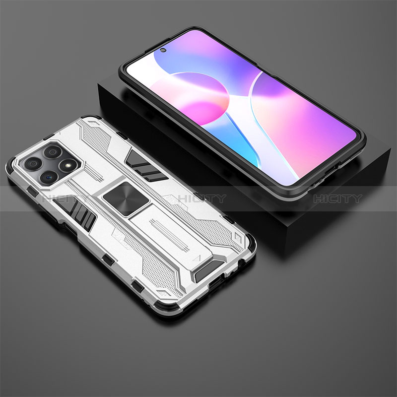 Funda Bumper Silicona y Plastico Mate Carcasa con Magnetico Soporte KC2 para Huawei Honor X30i