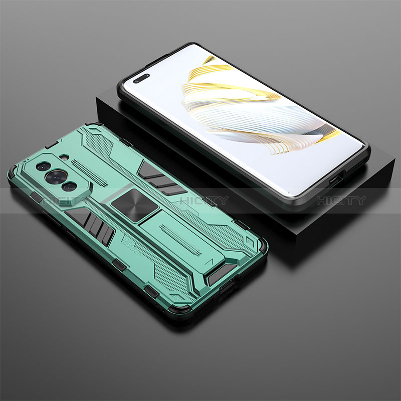 Funda Bumper Silicona y Plastico Mate Carcasa con Magnetico Soporte KC2 para Huawei Nova 10 Pro