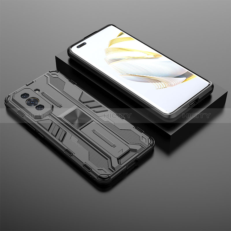 Funda Bumper Silicona y Plastico Mate Carcasa con Magnetico Soporte KC2 para Huawei Nova 10 Pro