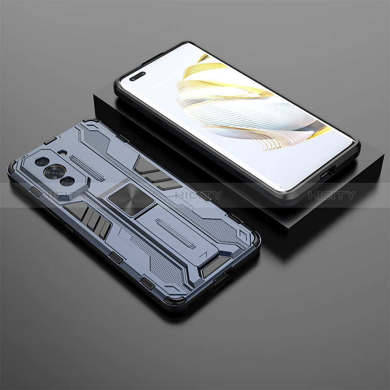 Funda Bumper Silicona y Plastico Mate Carcasa con Magnetico Soporte KC2 para Huawei Nova 10 Pro