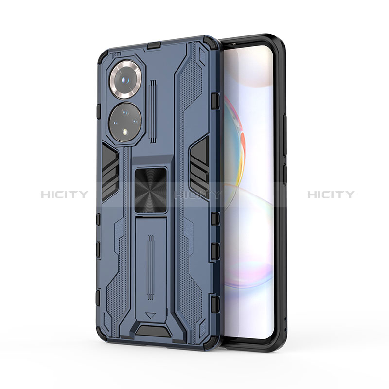 Funda Bumper Silicona y Plastico Mate Carcasa con Magnetico Soporte KC2 para Huawei Nova 9