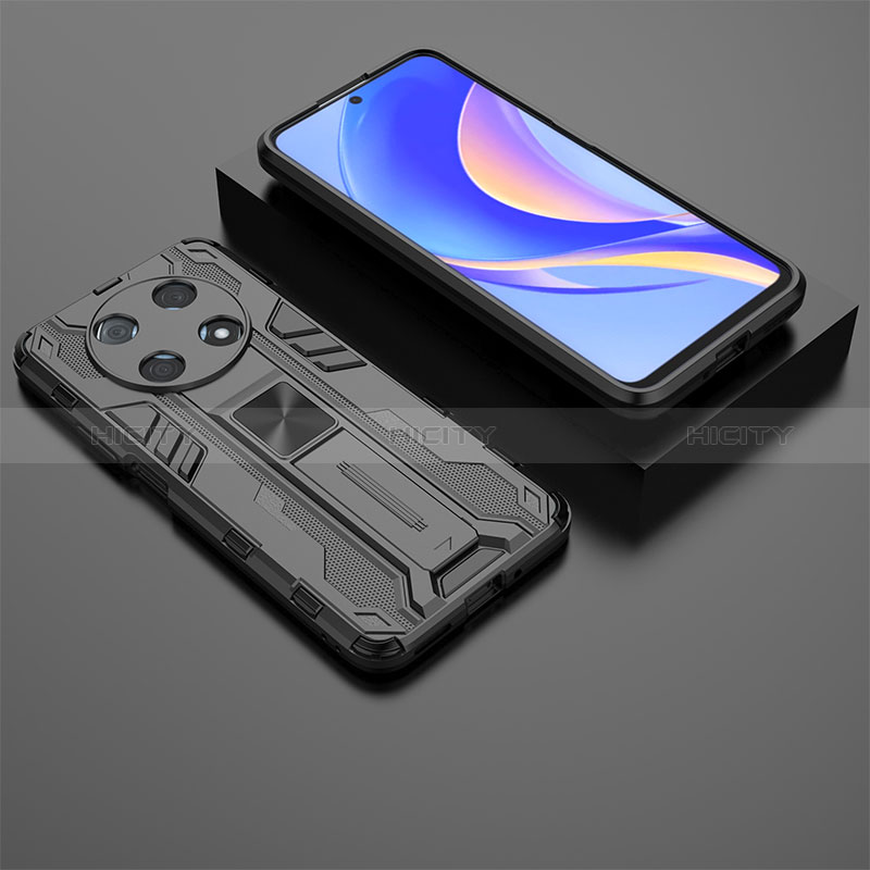 Funda Bumper Silicona y Plastico Mate Carcasa con Magnetico Soporte KC2 para Huawei Nova Y90