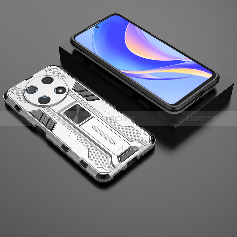 Funda Bumper Silicona y Plastico Mate Carcasa con Magnetico Soporte KC2 para Huawei Nova Y90