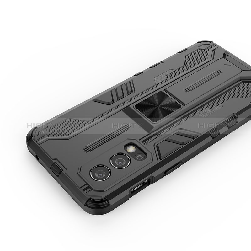 Funda Bumper Silicona y Plastico Mate Carcasa con Magnetico Soporte KC2 para OnePlus Nord 2 5G