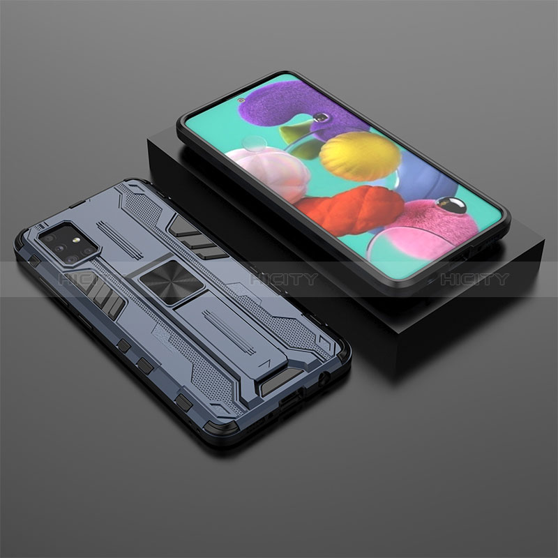 Funda Bumper Silicona y Plastico Mate Carcasa con Magnetico Soporte KC2 para Samsung Galaxy M40S