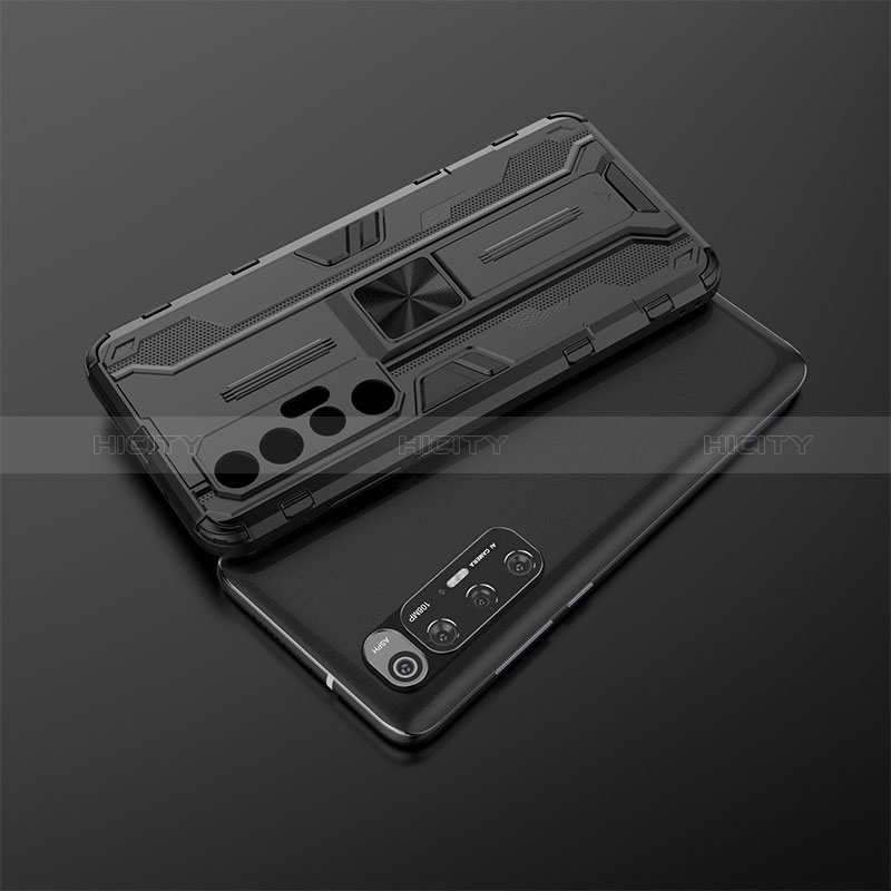 Funda Bumper Silicona y Plastico Mate Carcasa con Magnetico Soporte KC2 para Xiaomi Mi 10S 5G