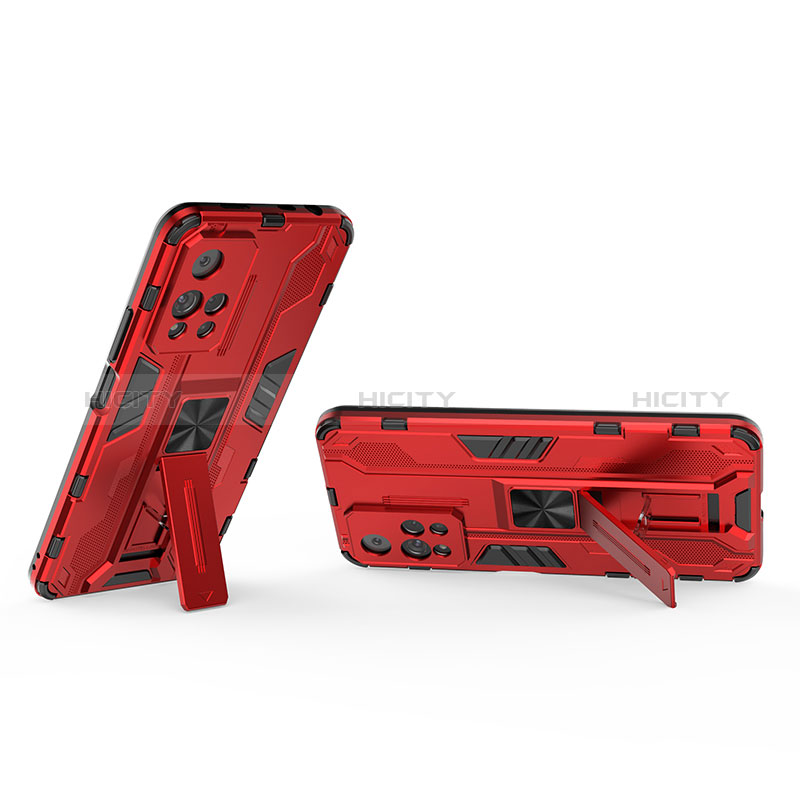 Funda Bumper Silicona y Plastico Mate Carcasa con Magnetico Soporte KC2 para Xiaomi Mi 11i 5G (2022)