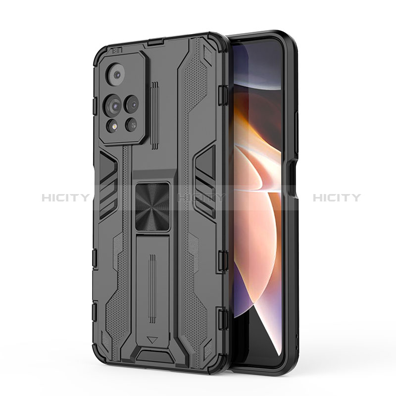 Funda Bumper Silicona y Plastico Mate Carcasa con Magnetico Soporte KC2 para Xiaomi Mi 11i 5G (2022)