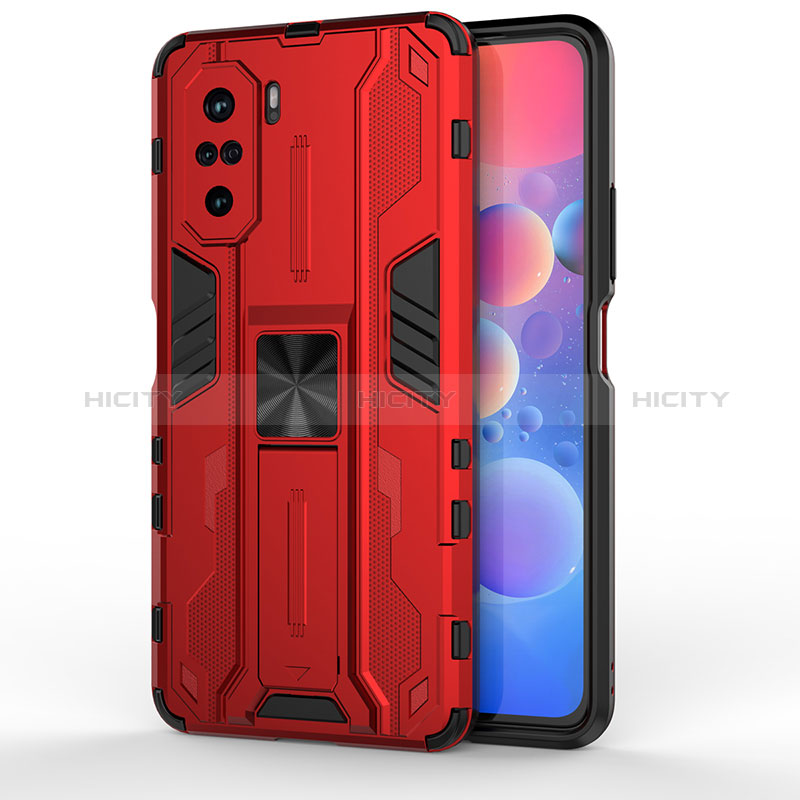 Funda Bumper Silicona y Plastico Mate Carcasa con Magnetico Soporte KC2 para Xiaomi Mi 11i 5G