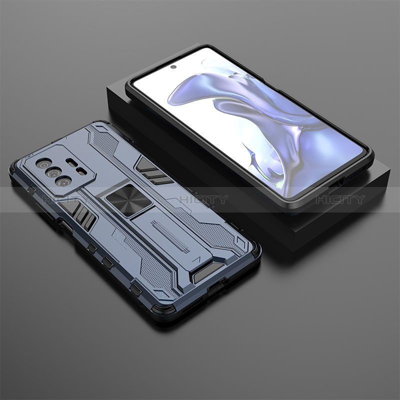 Funda Bumper Silicona y Plastico Mate Carcasa con Magnetico Soporte KC2 para Xiaomi Mi 11T 5G