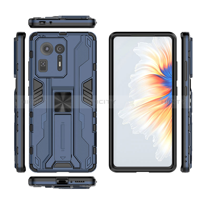 Funda Bumper Silicona y Plastico Mate Carcasa con Magnetico Soporte KC2 para Xiaomi Mi Mix 4 5G