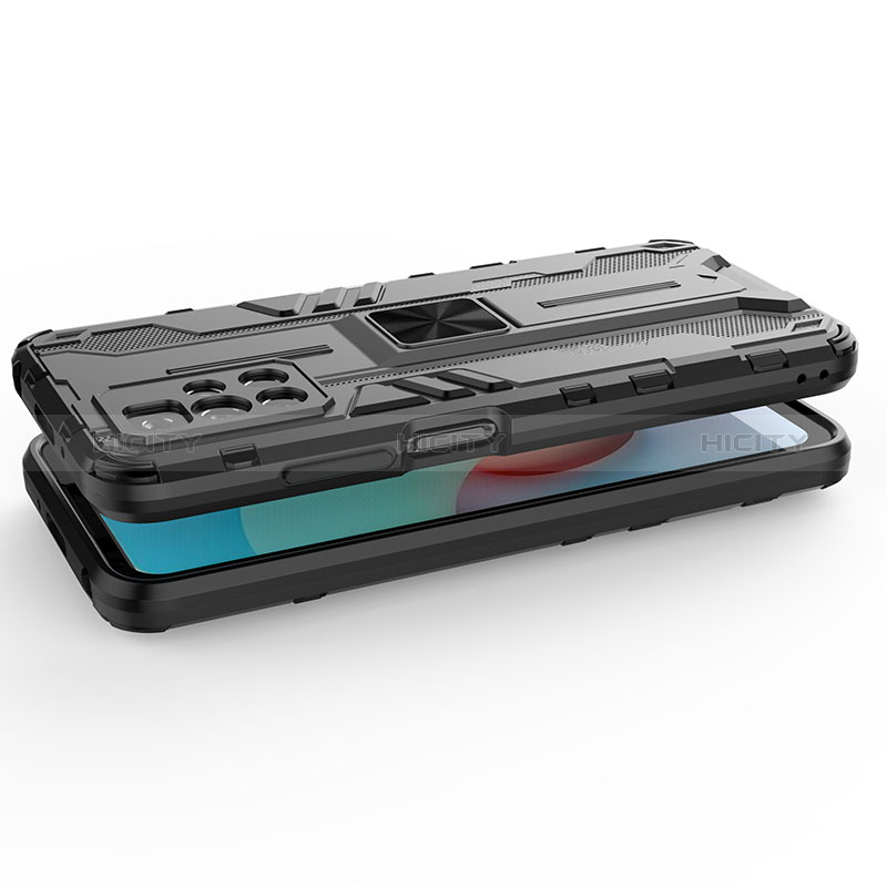 Funda Bumper Silicona y Plastico Mate Carcasa con Magnetico Soporte KC2 para Xiaomi Redmi 10 (2022)