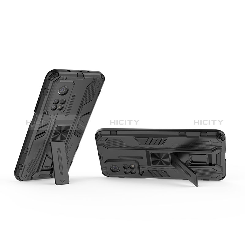 Funda Bumper Silicona y Plastico Mate Carcasa con Magnetico Soporte KC2 para Xiaomi Redmi K30S 5G