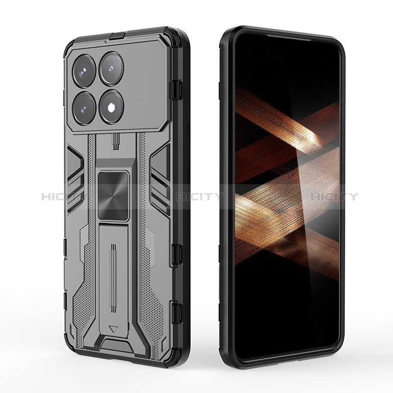 Funda Bumper Silicona y Plastico Mate Carcasa con Magnetico Soporte KC2 para Xiaomi Redmi K70 Pro 5G