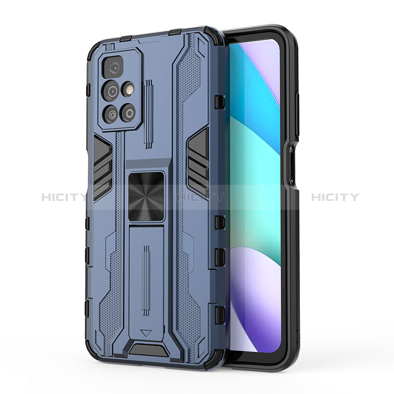 Funda Bumper Silicona y Plastico Mate Carcasa con Magnetico Soporte KC2 para Xiaomi Redmi Note 11 4G (2021)