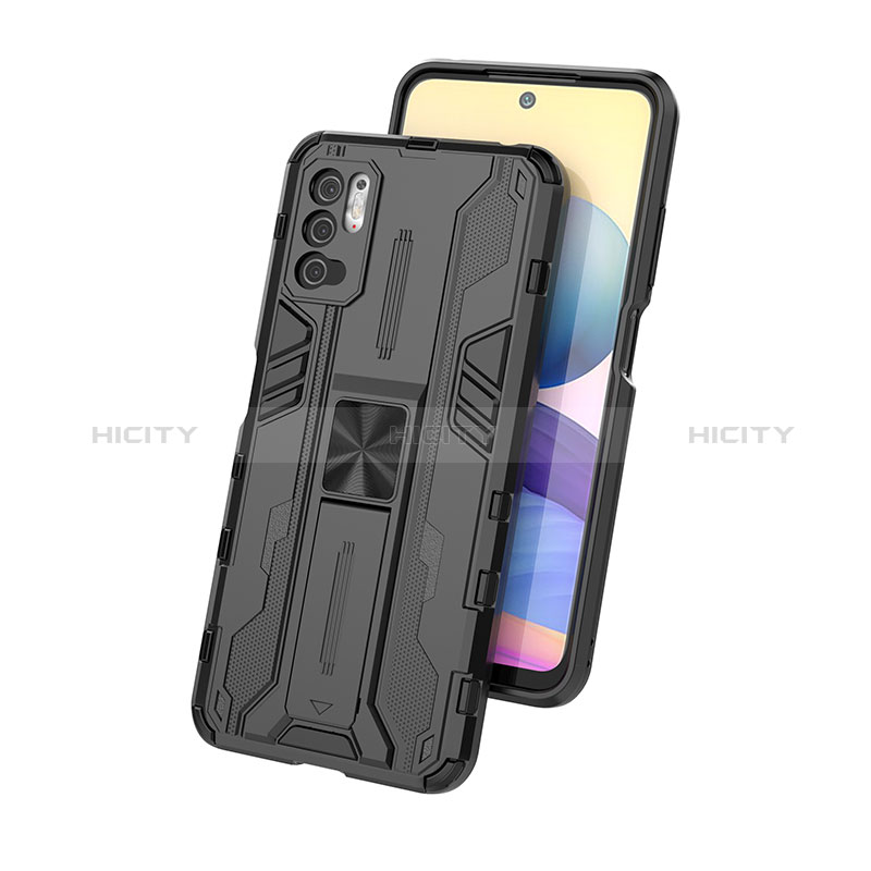 Funda Bumper Silicona y Plastico Mate Carcasa con Magnetico Soporte KC2 para Xiaomi Redmi Note 11 SE 5G