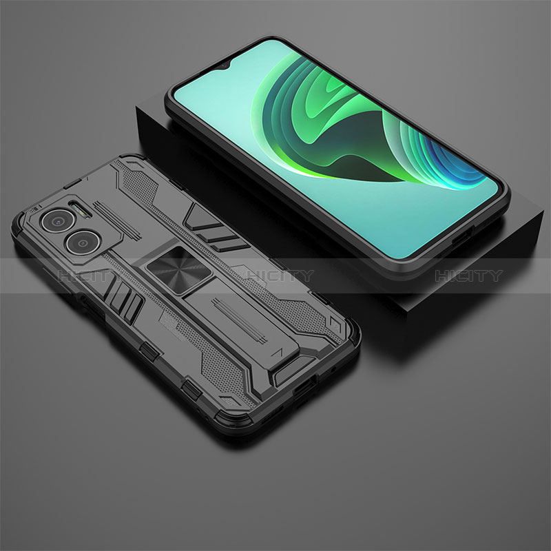 Funda Bumper Silicona y Plastico Mate Carcasa con Magnetico Soporte KC2 para Xiaomi Redmi Note 11E 5G