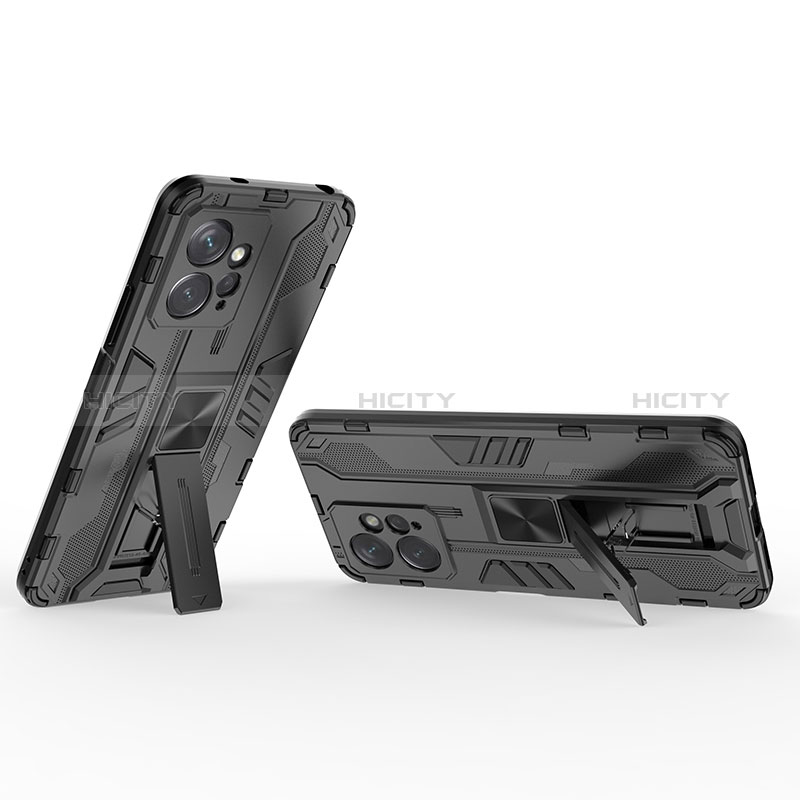 Funda Bumper Silicona y Plastico Mate Carcasa con Magnetico Soporte KC2 para Xiaomi Redmi Note 12 4G