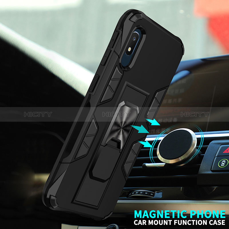 Funda Bumper Silicona y Plastico Mate Carcasa con Magnetico Soporte MQ1 para Samsung Galaxy A10e