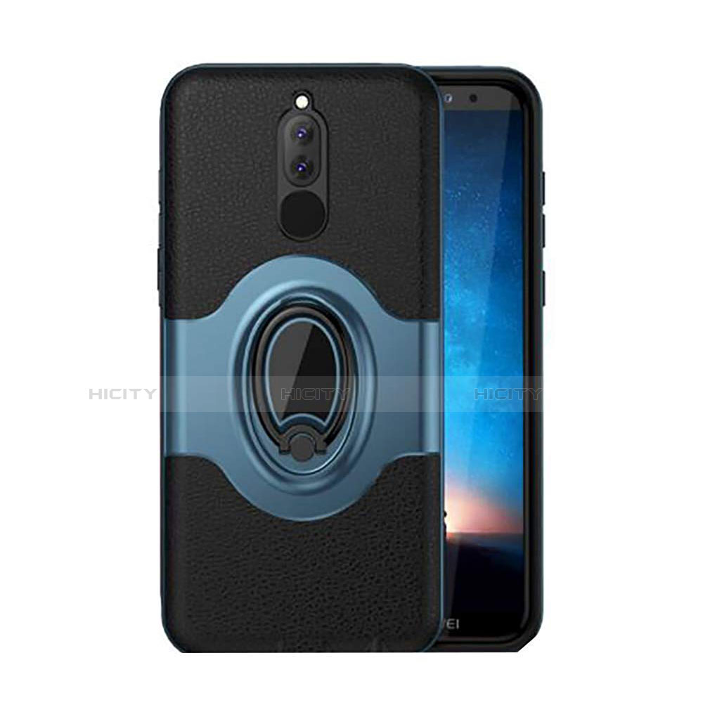 Funda Bumper Silicona y Plastico Mate Carcasa con Magnetico Soporte para Huawei G10 Azul