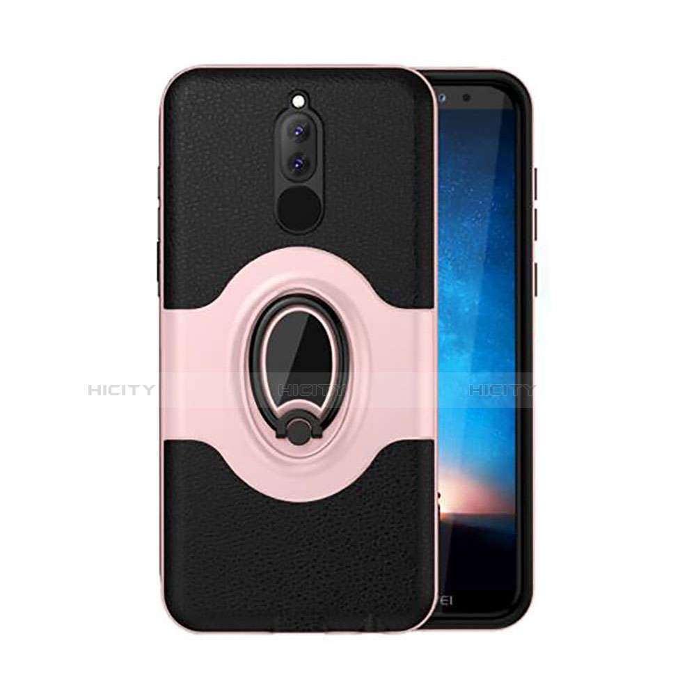 Funda Bumper Silicona y Plastico Mate Carcasa con Magnetico Soporte para Huawei G10 Oro Rosa