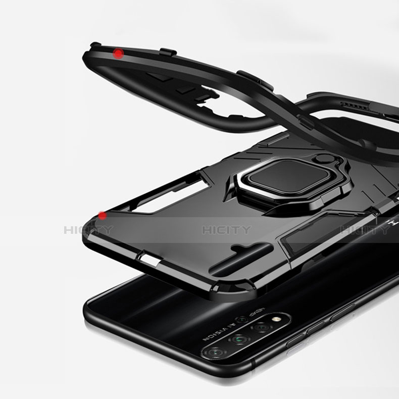 Funda Bumper Silicona y Plastico Mate Carcasa con Magnetico Soporte para Huawei Honor 20S