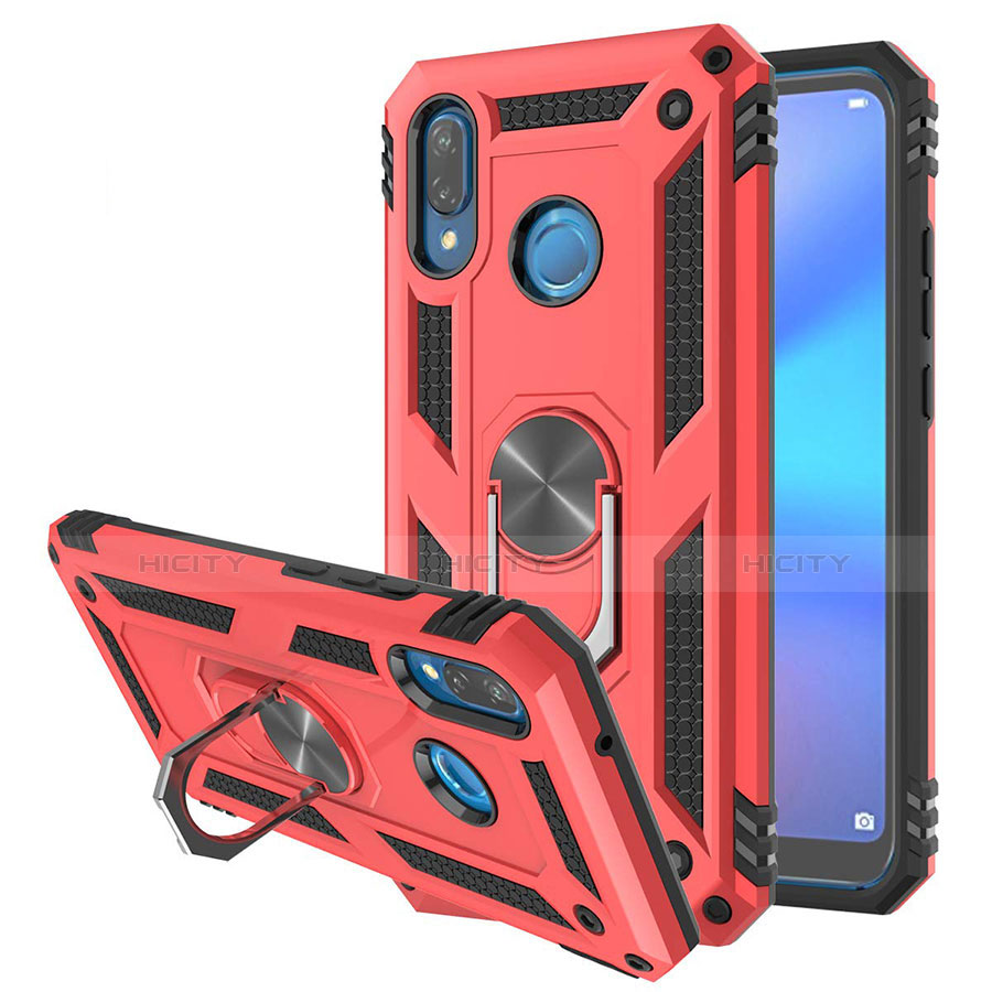 Funda Bumper Silicona y Plastico Mate Carcasa con Magnetico Soporte para Huawei Nova 3e