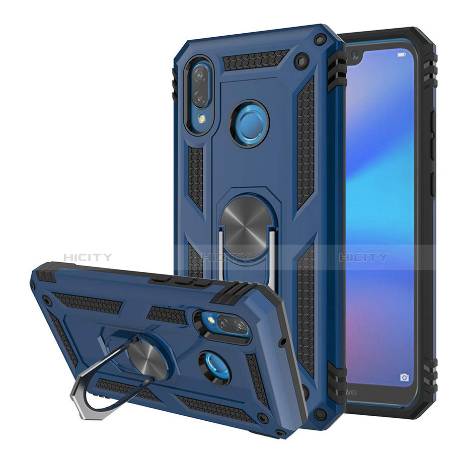 Funda Bumper Silicona y Plastico Mate Carcasa con Magnetico Soporte para Huawei Nova 3e